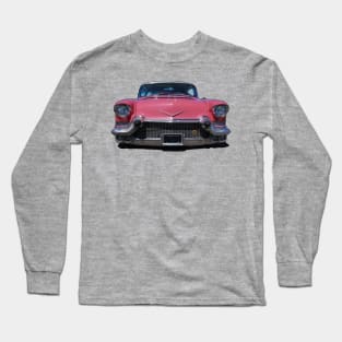Pink '57 Cadillac front end Long Sleeve T-Shirt